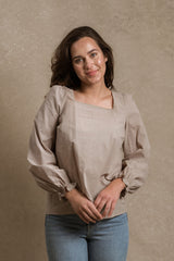 Evanston Blouse - Greige