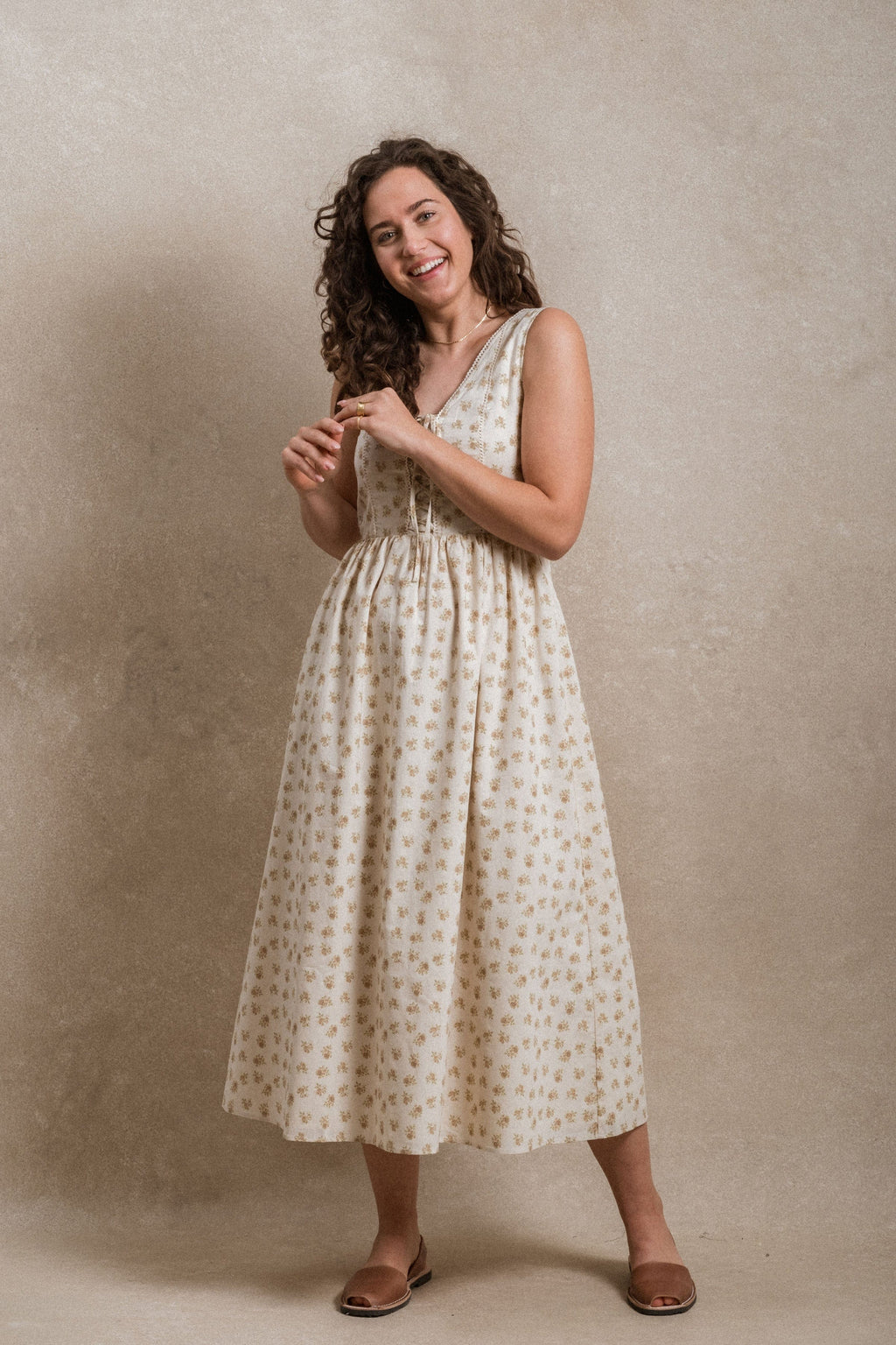 Fawn Dress - Cream Floral