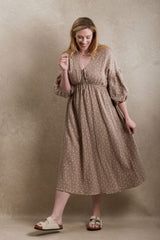 Port Augusta Dress - Brown Floral