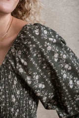 Etta Dress - Green Floral