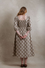 New England Dress - Brown Floral