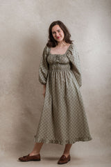 Bellevue Dress - Sage Floral