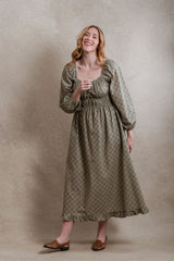 Bellevue Dress - Sage Floral