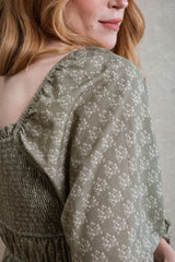 Bellevue Dress - Sage Floral