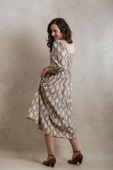 New England Dress - Brown Floral