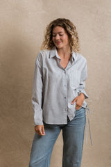Bryson Button Down - Striped Blue
