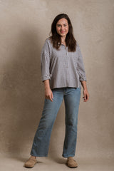 Buckner Button Down - Blue Grey Gingham