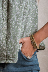 Marina Blouse - Sage Floral