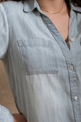 Eugene Button Down - Striped Blue