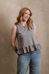 Birmingham Top - Dusty Blue