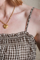 Everly Dress - Chesnut Gingham