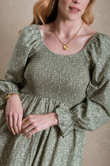 Gentry Dress - Sage Floral