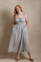 Windsor Dress - Blue Grey Plaid