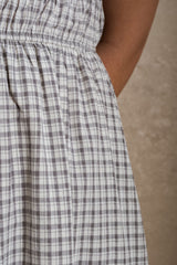 Windsor Dress - Blue Grey Plaid