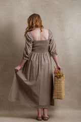 Dublin Dress - Taupe Floral