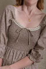 Dublin Dress - Taupe Floral