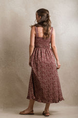 Windsor Dress - Burgundy Floral