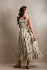 Destin Dress - Tan Floral