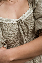 Dublin Dress - Green Gingham