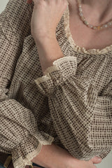 Pendleton Blouse - Floral Gingham