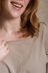 Evanston Blouse - Greige