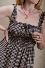 Windsor Dress - Navy Gingham