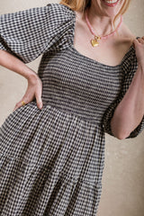 Vermont Dress - Navy Gingham