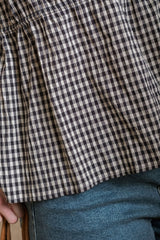 Eden Top - Navy Gingham