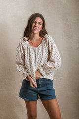 Pendleton Blouse - Rose Floral