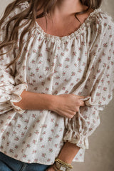 Pendleton Blouse - Rose Floral