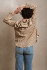 Brentwood Button Down - Beige Floral