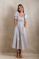 Thira Dress - Blue Floral