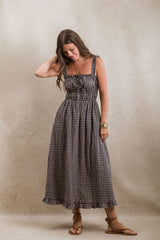 Windsor Dress - Navy Gingham