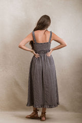 Windsor Dress - Navy Gingham