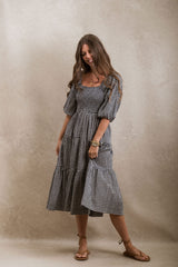 Vermont Dress - Navy Gingham