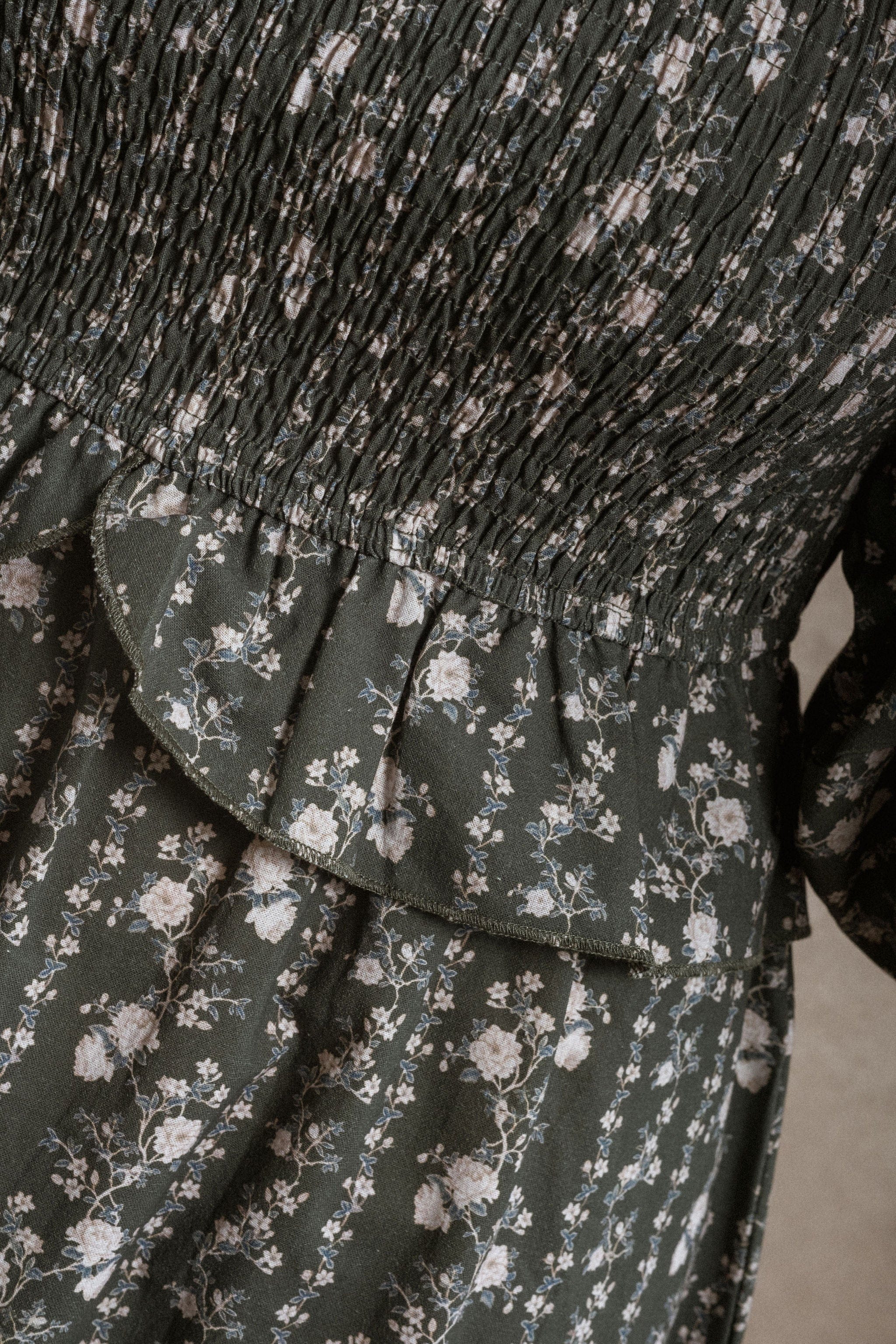 Etta Dress - Green Floral Extra Small Etta Dress - Green Floral Extra Small