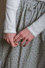 Kaylor Long Sleeve - White Ribbed