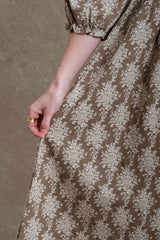 New England Dress - Brown Floral