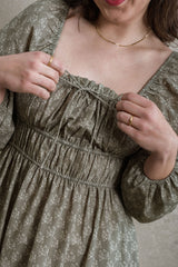 Bellevue Dress - Sage Floral