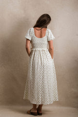 St. Kitts Dress - Cream Floral