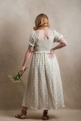St. Kitts Dress - Cream Floral