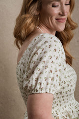 St. Kitts Dress - Cream Floral