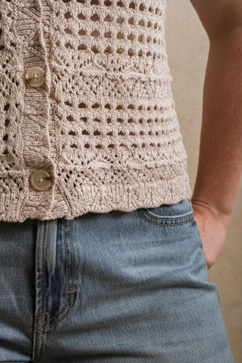 Louisa Top - Taupe