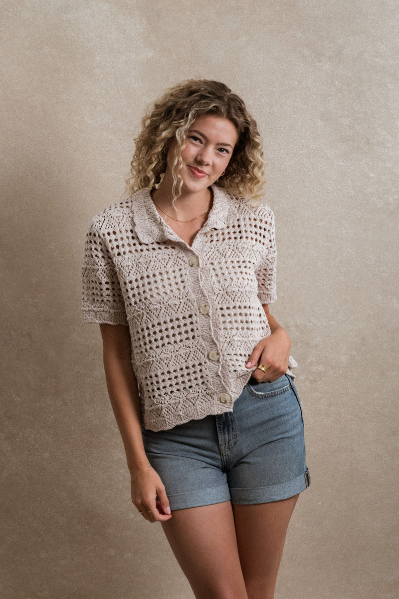 Louisa Top - Taupe