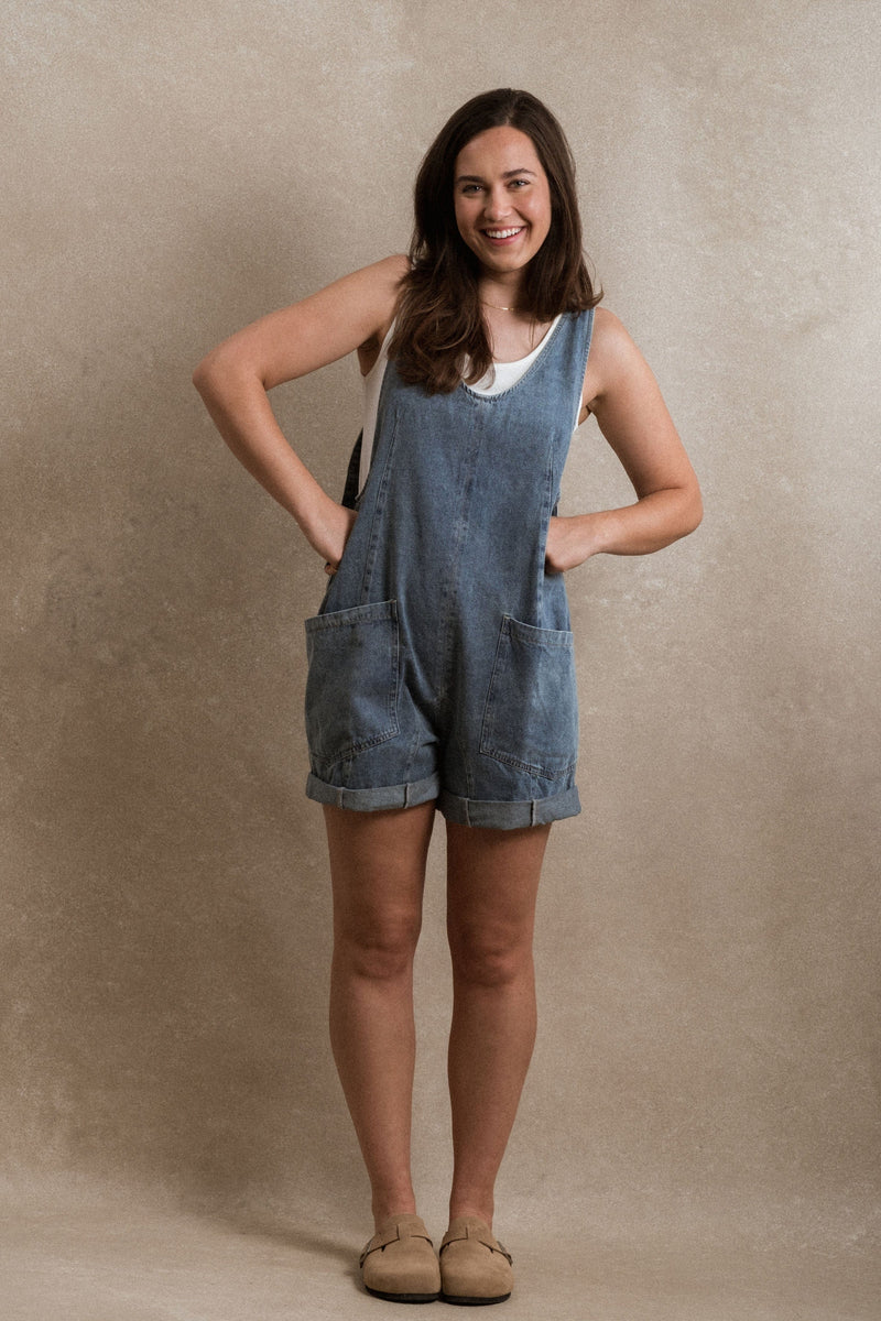 Verona Shortalls - Medium Wash