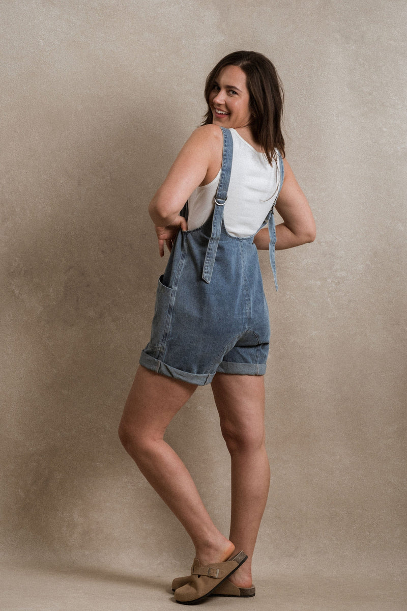 Verona Shortalls - Medium Wash