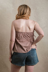 Eden Top - Cranberry Gingham