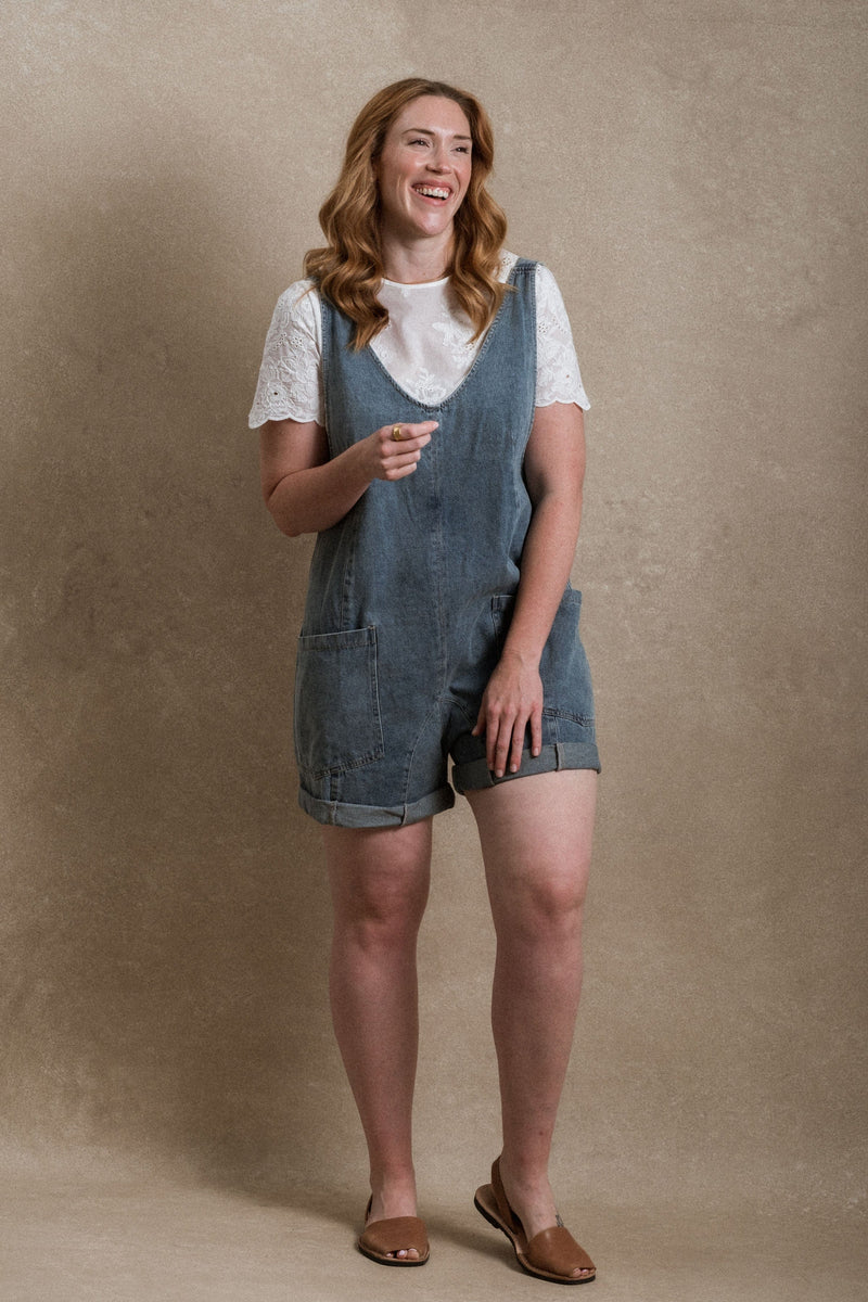 Verona Shortalls - Medium Wash