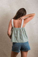 Marina Blouse - Sage Floral