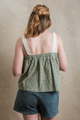 Marina Blouse - Sage Floral